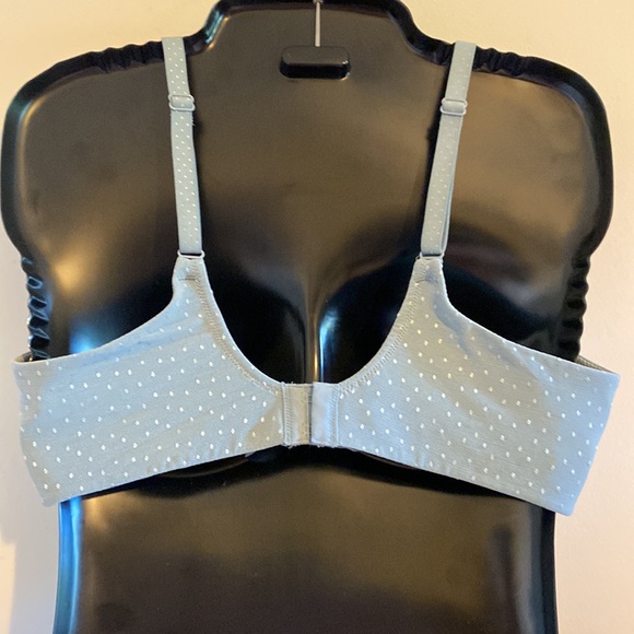 36C Wacoal Back Appeal & Side Smoothing Blue-Green, Dots w/Sheen Lace Bra 855303 - Picture 3 of 12